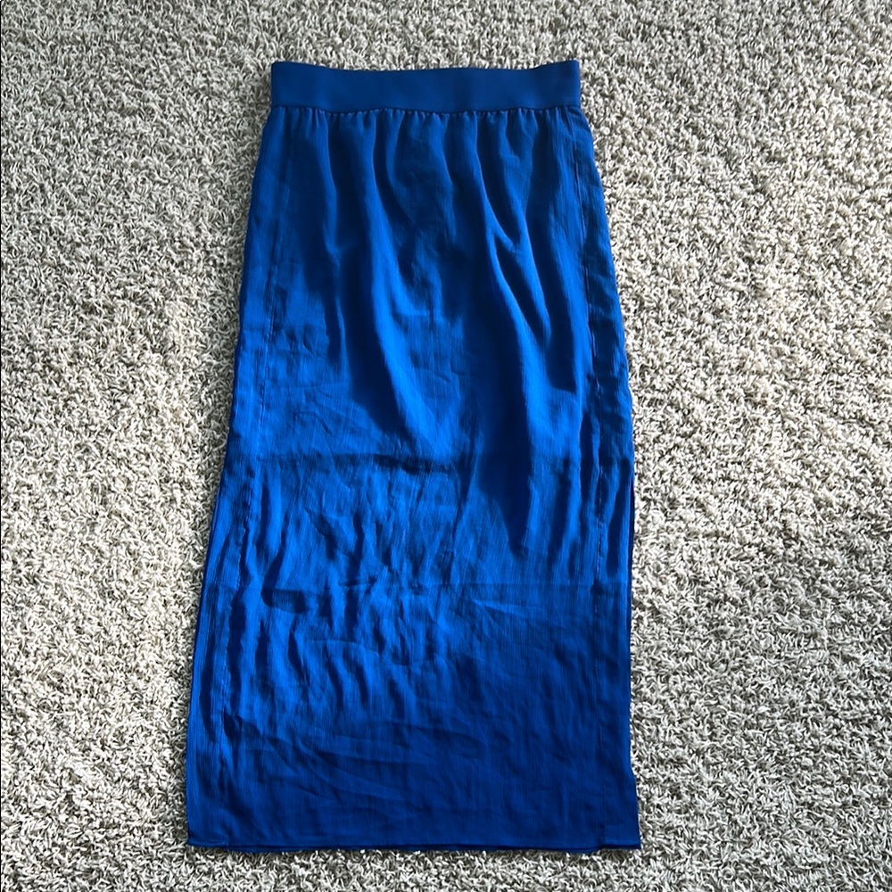 NWT Ann Taylor Women’s Petite Small Blue Maxi Skirt